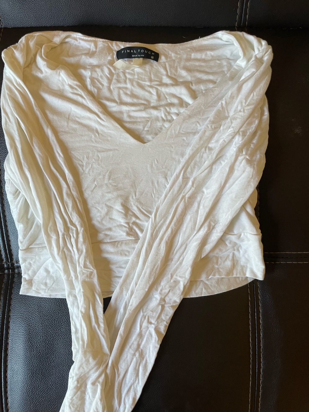 Final Touch White Long Sleeve Women’s Top